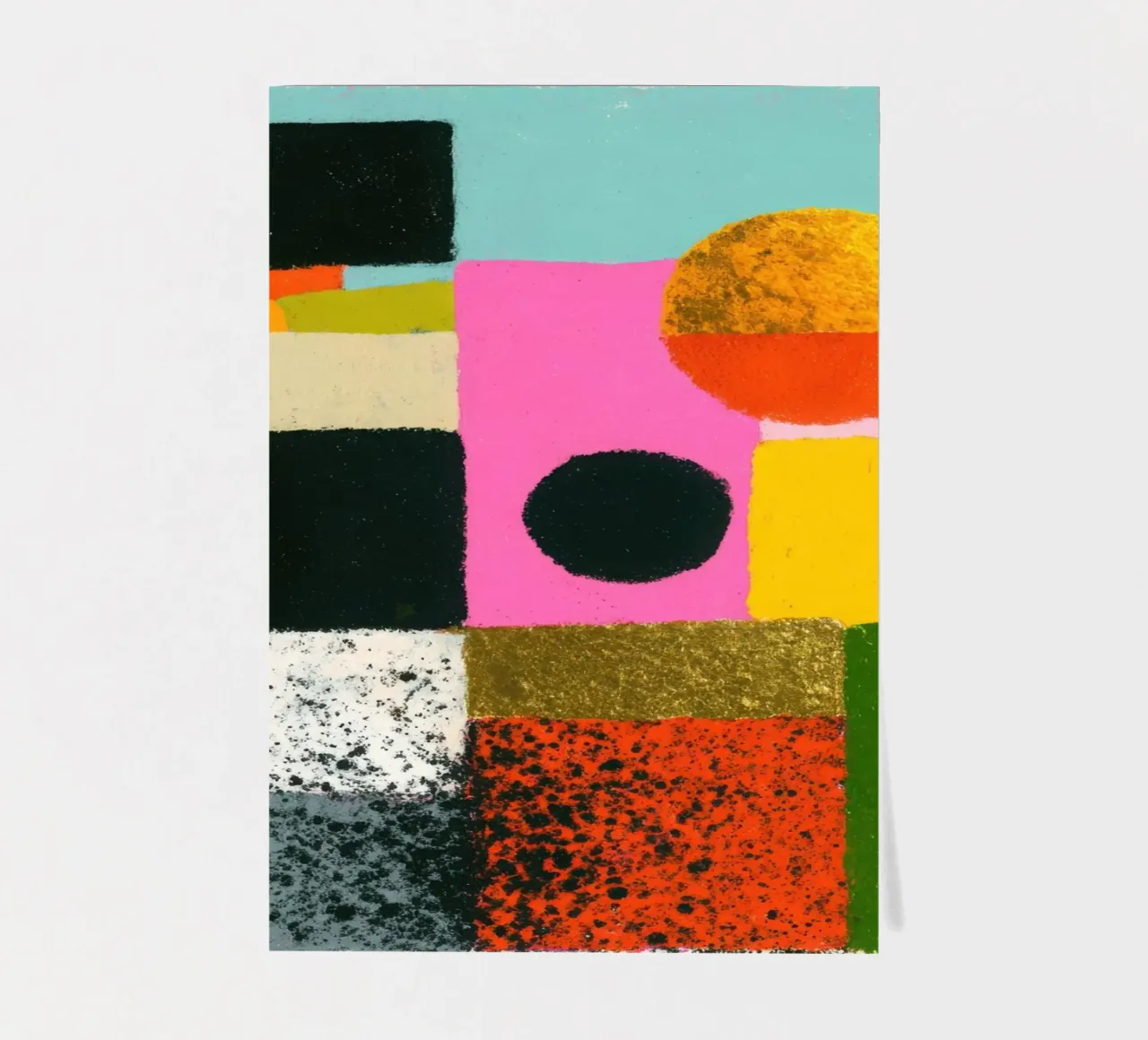 Abstract composition with colour fields sticker sheet by Nikis Art Studio