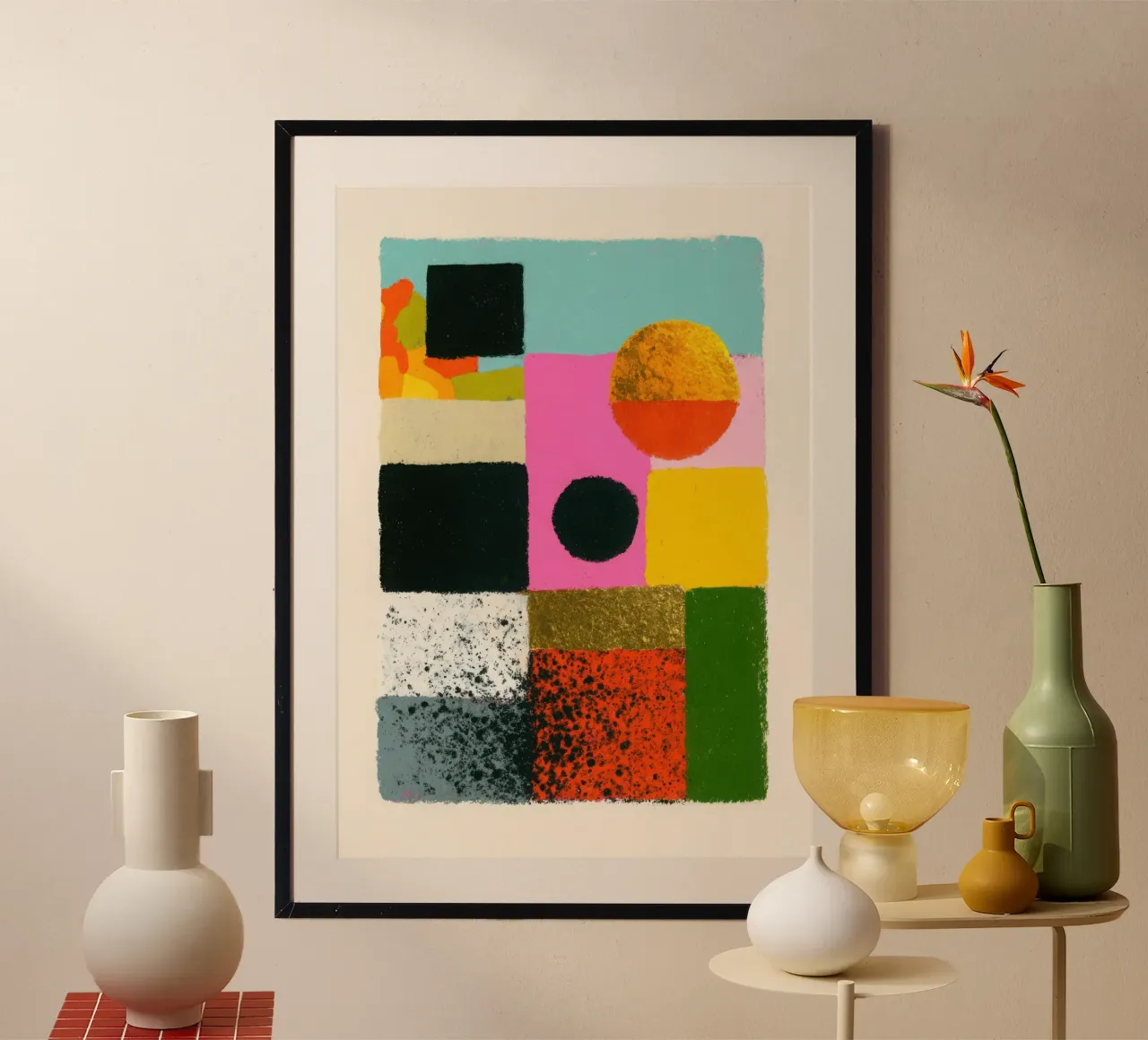 Composizione astratta con campi di colore carta hahnemühle da Nikis Art Studio