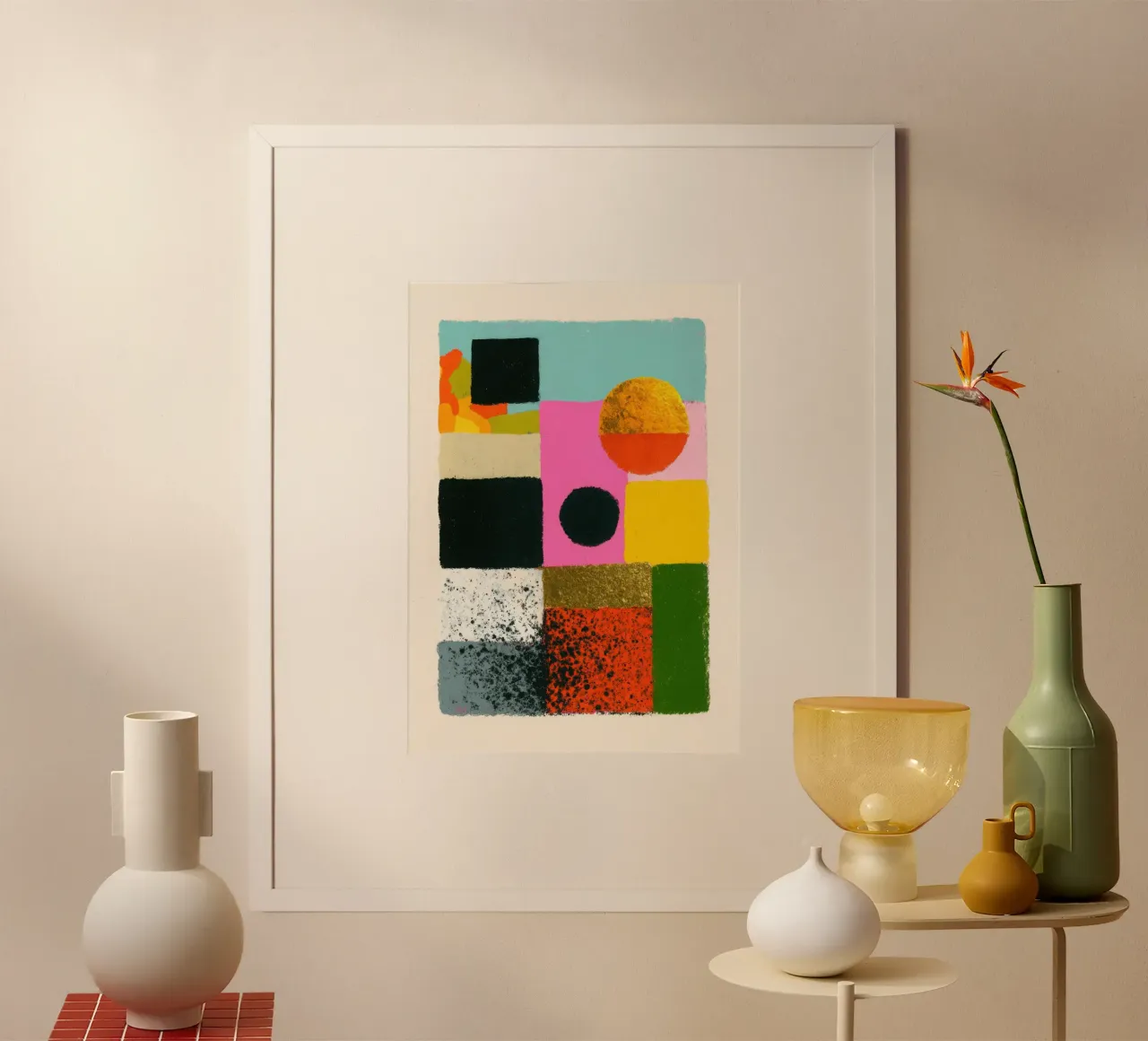 Composizione astratta con campi di colore carta hahnemühle da Nikis Art Studio