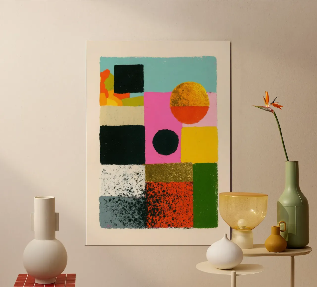 Composizione astratta con campi di colore carta hahnemühle da Nikis Art Studio