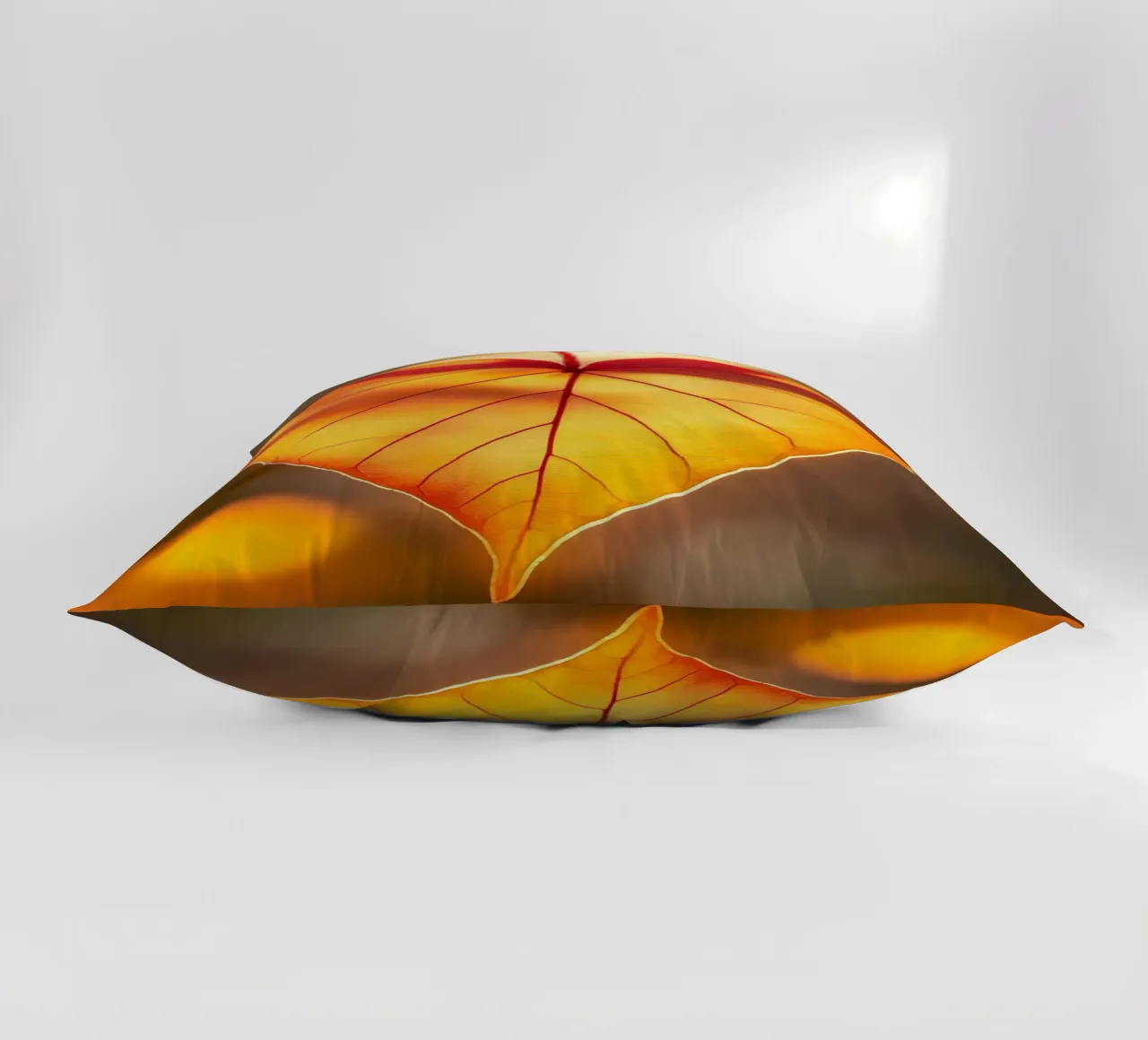 Foglia di cuore in autunno cuscino da M-Ulrich-Digital Art