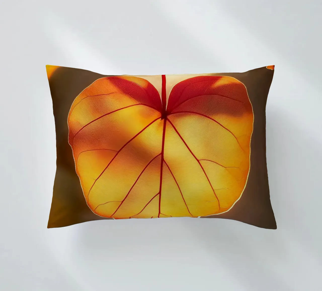 Foglia di cuore in autunno cuscino da M-Ulrich-Digital Art