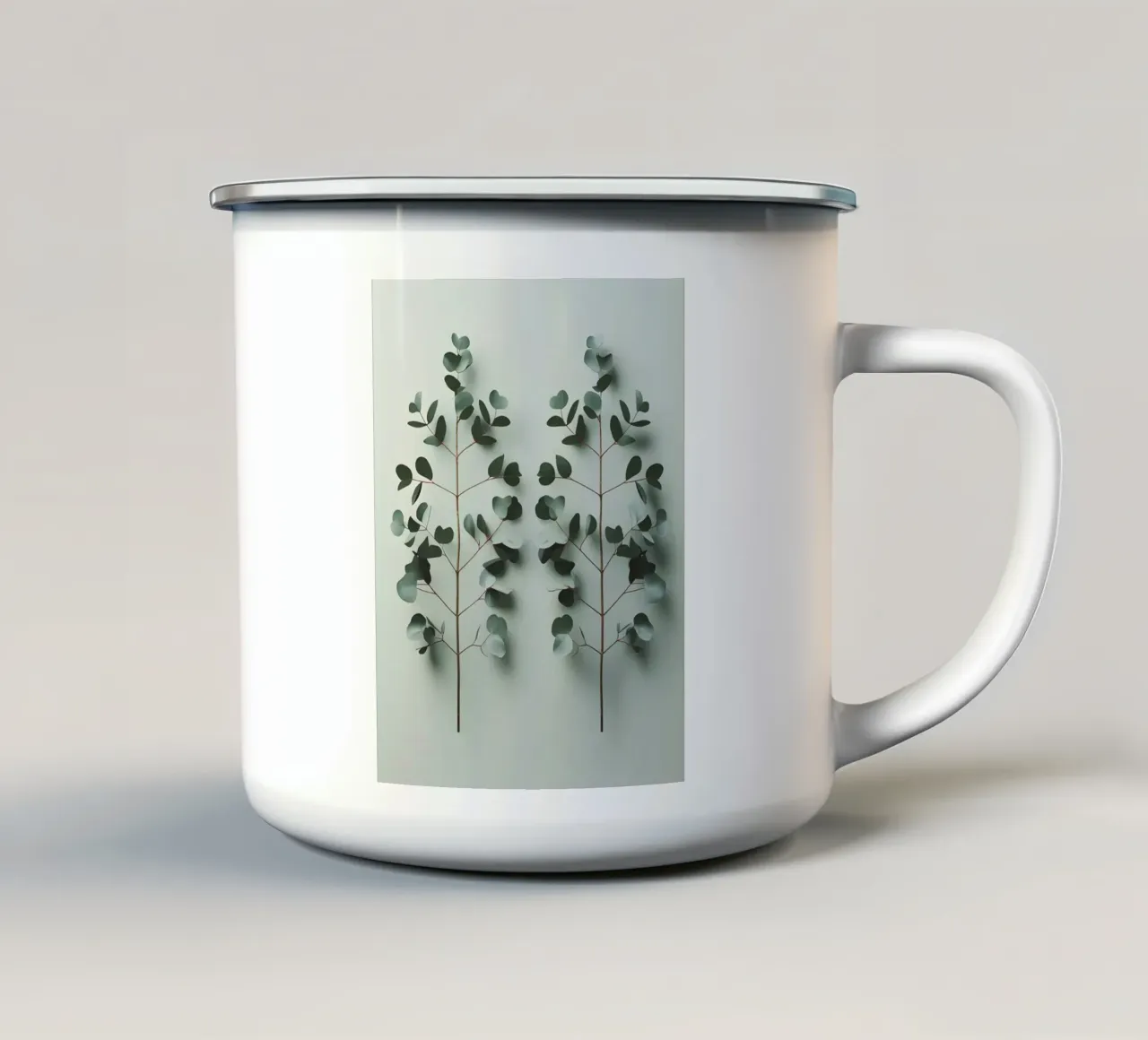 Coppia simmetrica tazza in smalto da Botanical Gallery