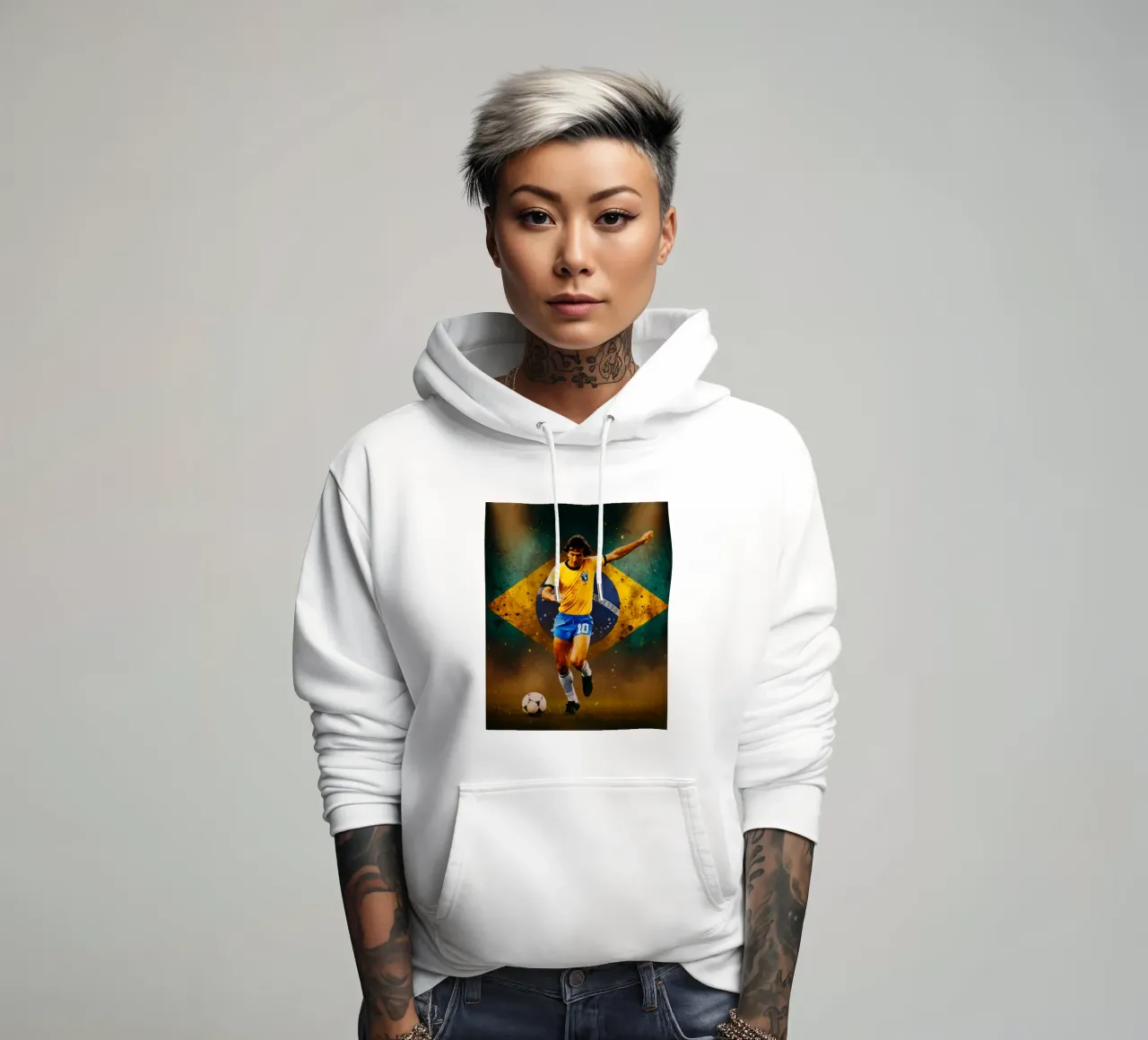 Zico la leggenda felpa con cappuccio da Lembayung art