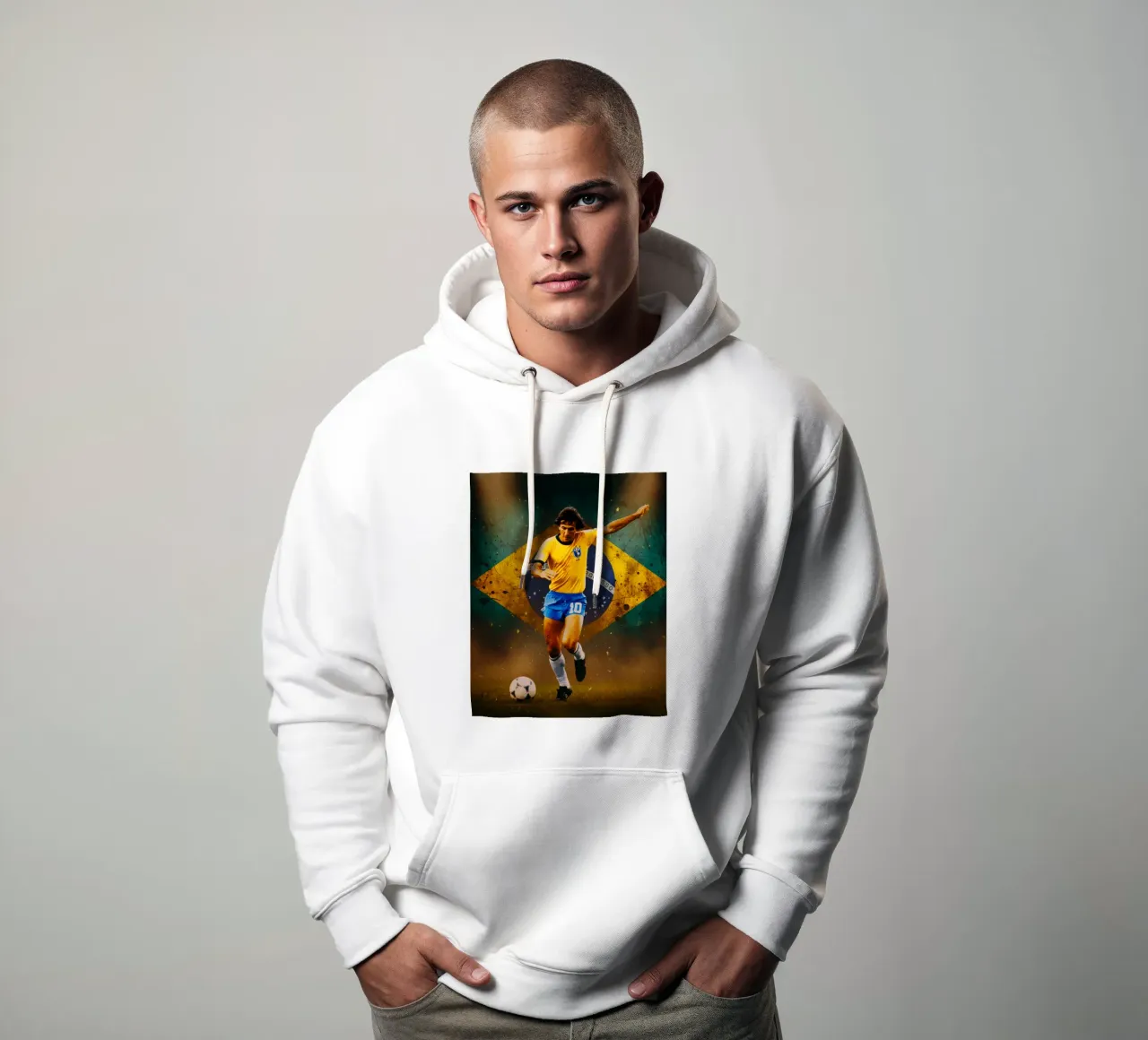 Zico la leggenda felpa con cappuccio da Lembayung art