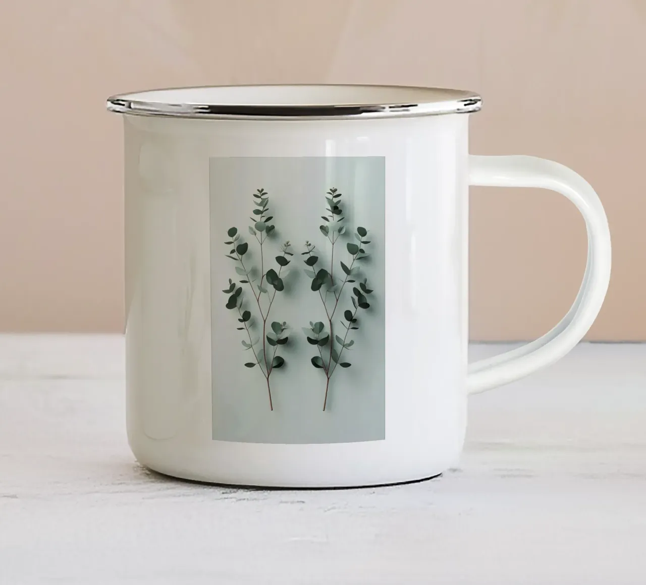 Coppia simmetrica tazza in smalto da Botanical Gallery