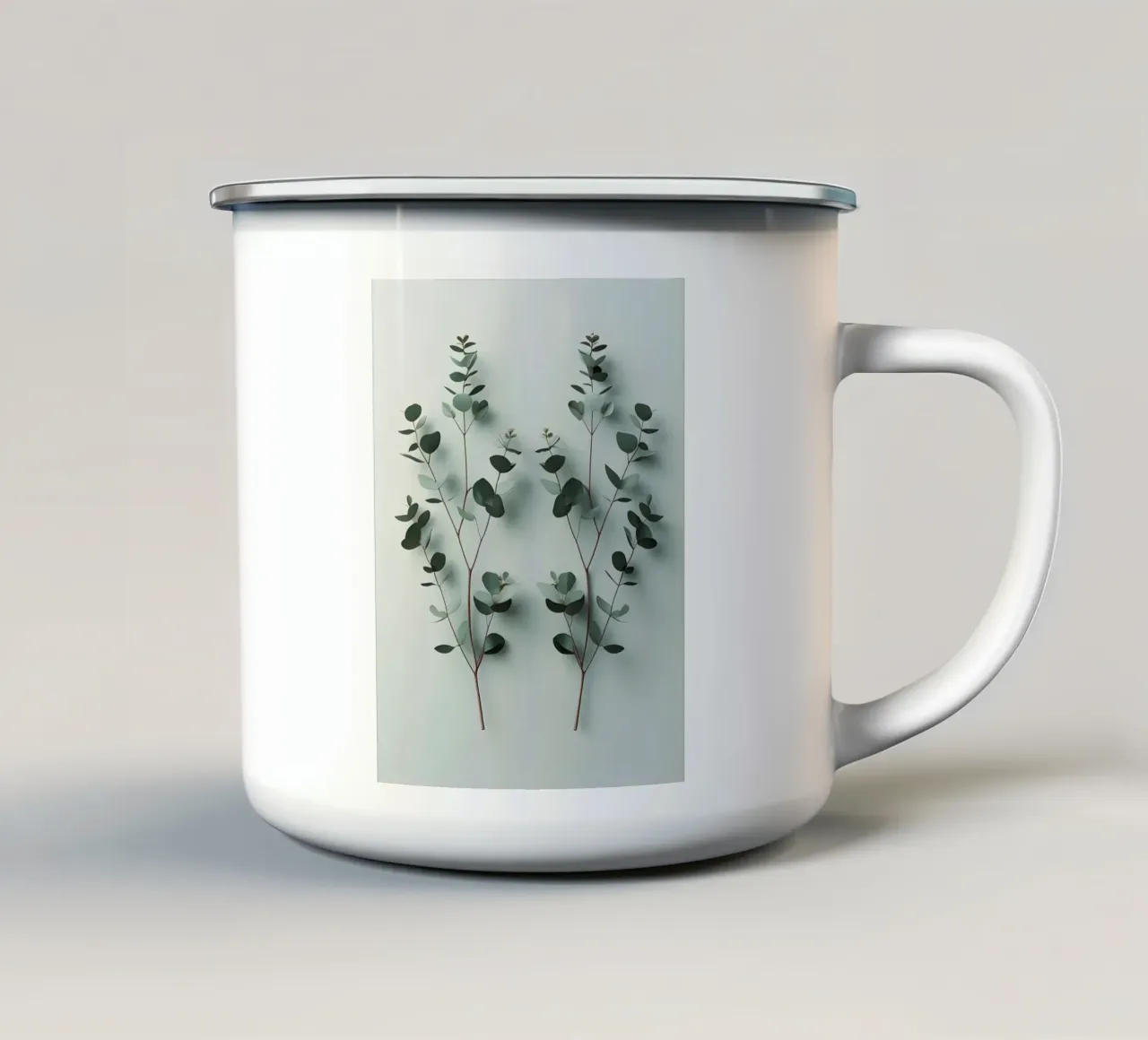 Coppia simmetrica tazza in smalto da Botanical Gallery