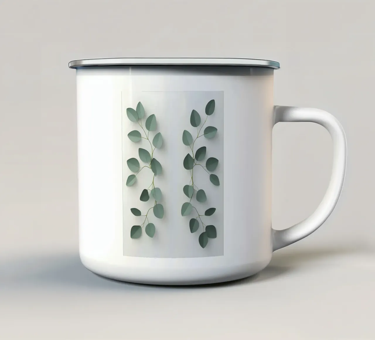 Coppia simmetrica tazza in smalto da Botanical Gallery