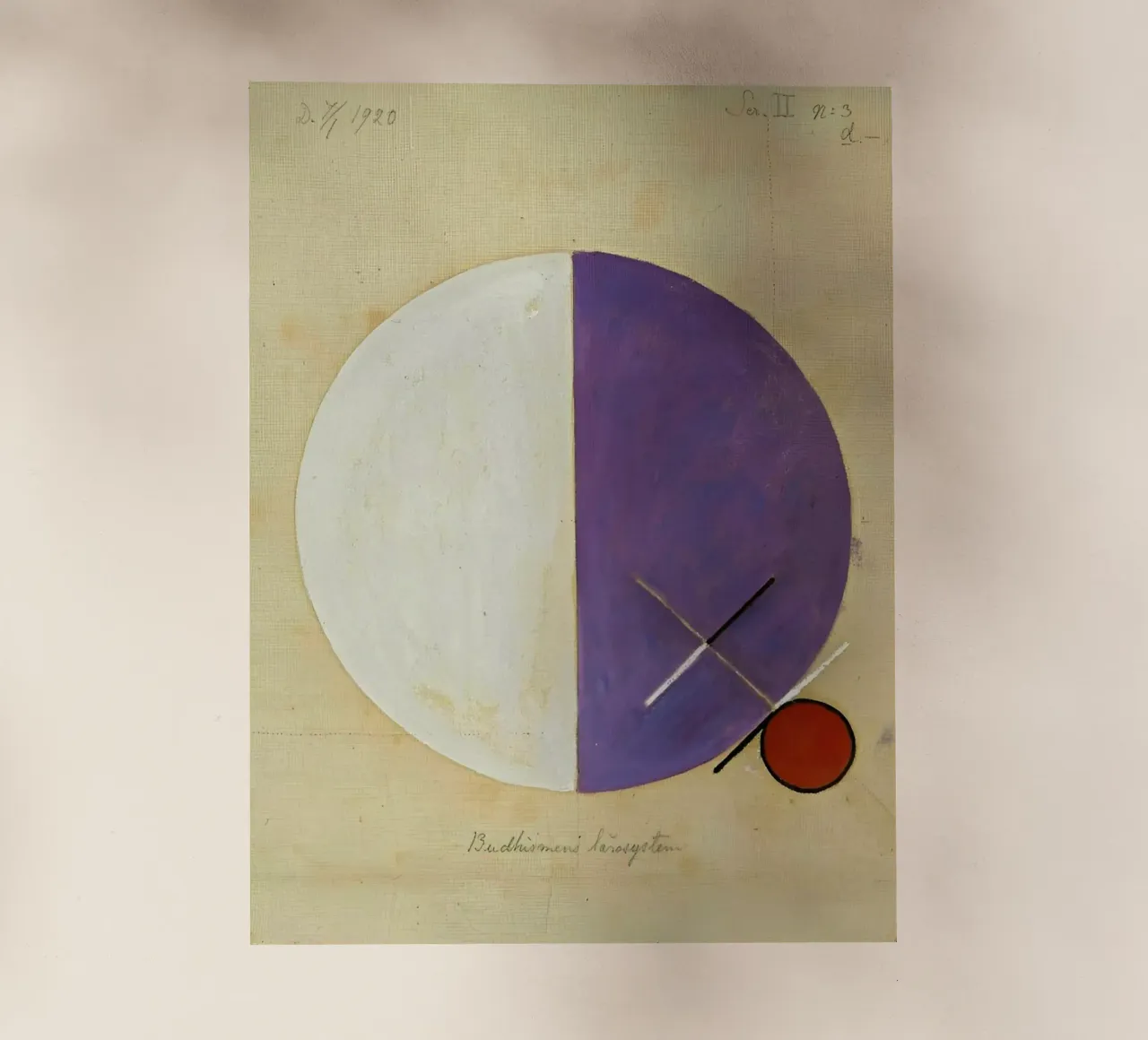 Hilma Af Klint - n. 3d Gli insegnamenti del buddismo, 1920 pellicola backlit da William Store