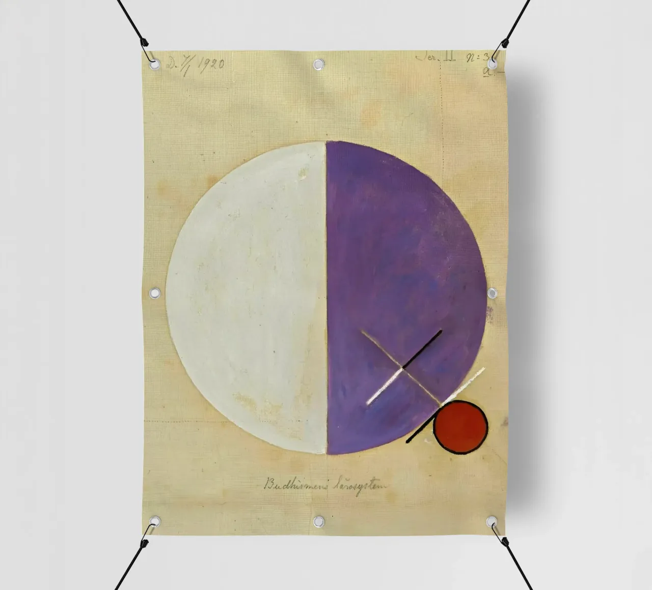 Hilma Af Klint - n. 3d Gli insegnamenti del buddismo, 1920 telo in pvc da William Store