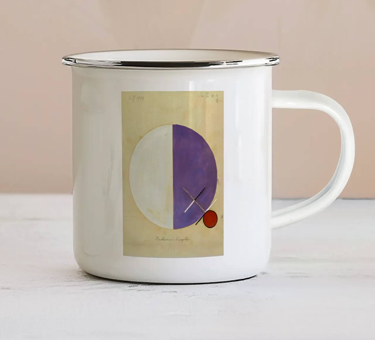 Hilma Af Klint - n. 3d Gli insegnamenti del buddismo, 1920 tazza in smalto da William Store