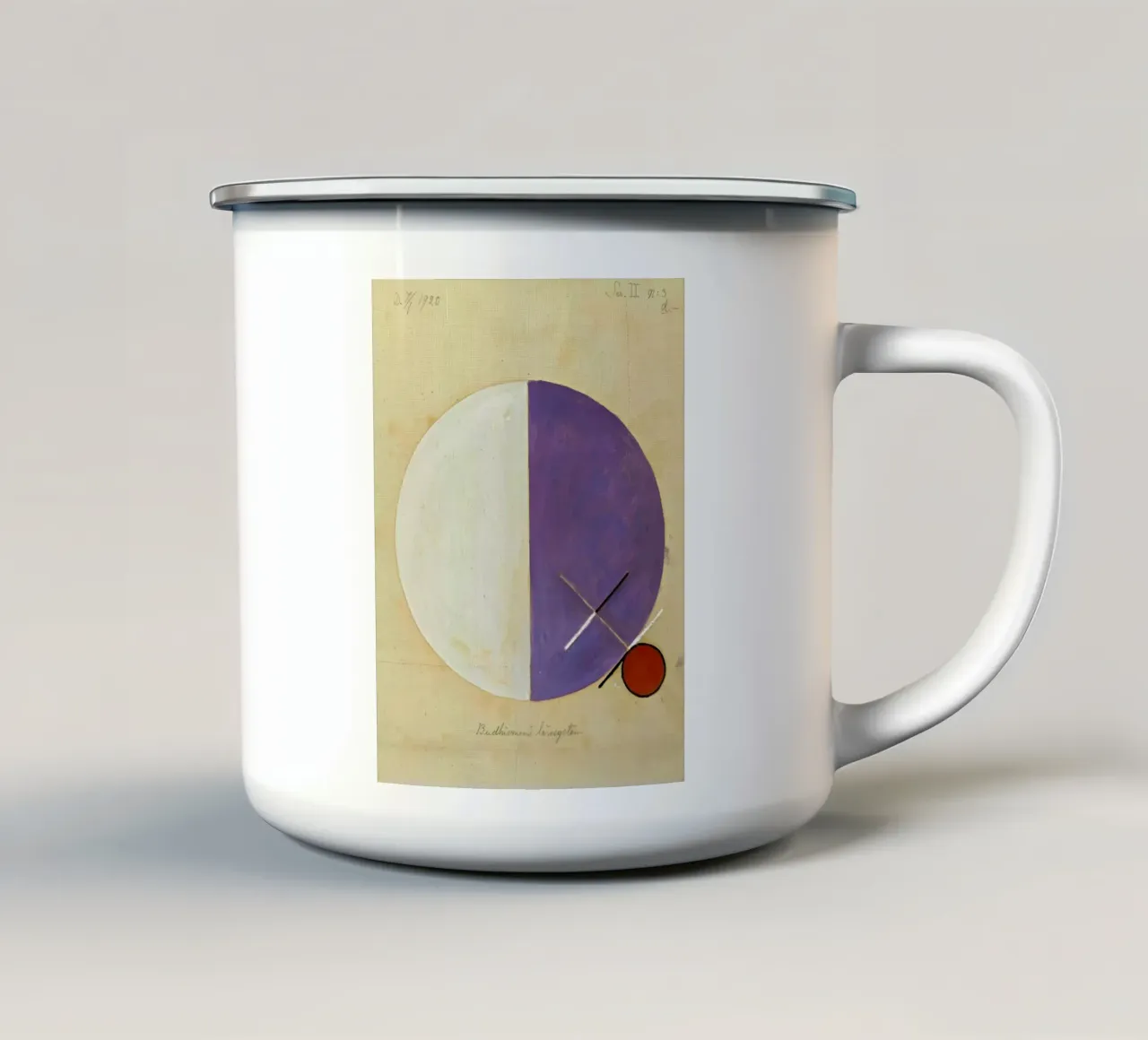 Hilma Af Klint - n. 3d Gli insegnamenti del buddismo, 1920 tazza in smalto da William Store