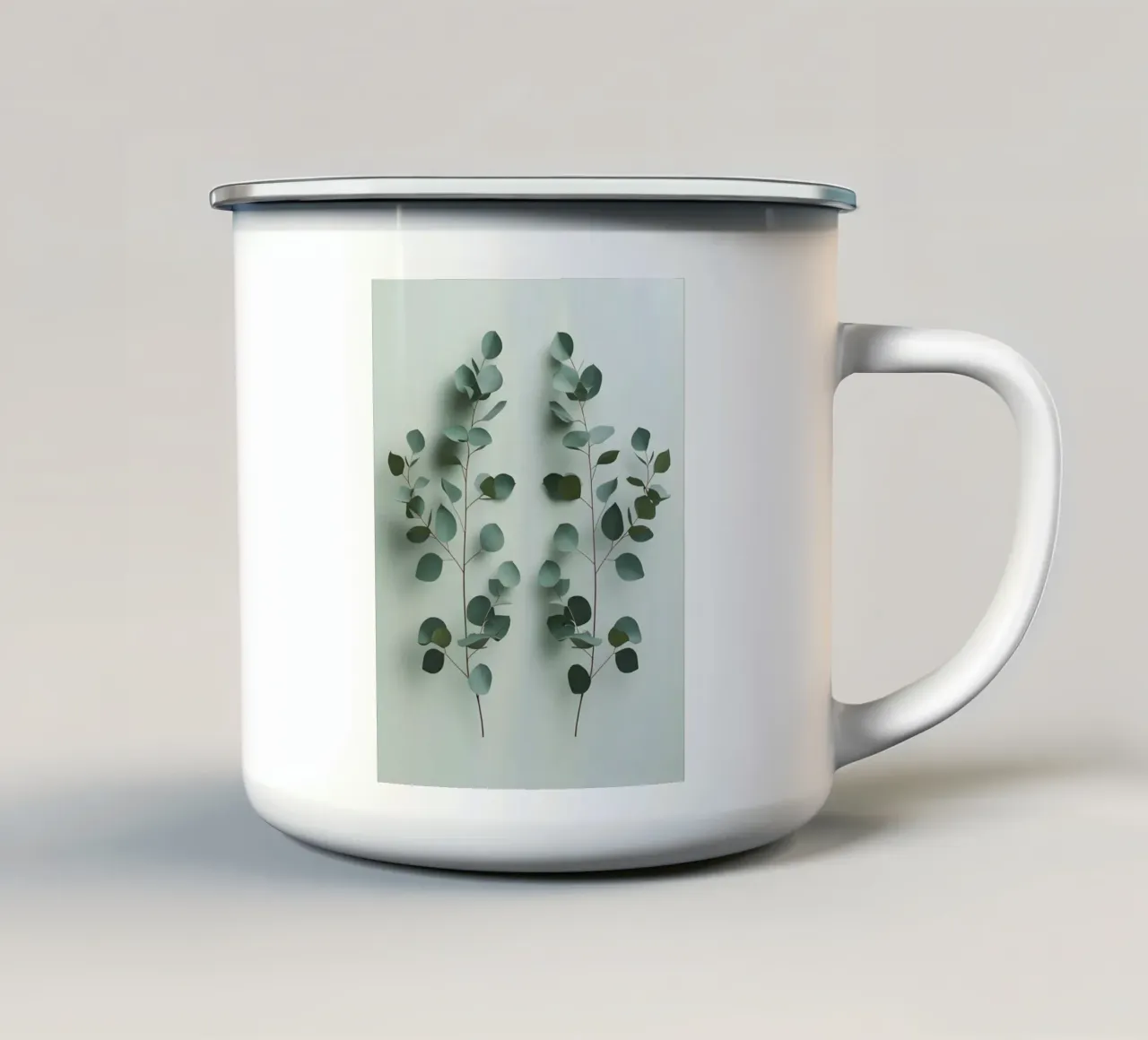 Coppia simmetrica tazza in smalto da Botanical Gallery