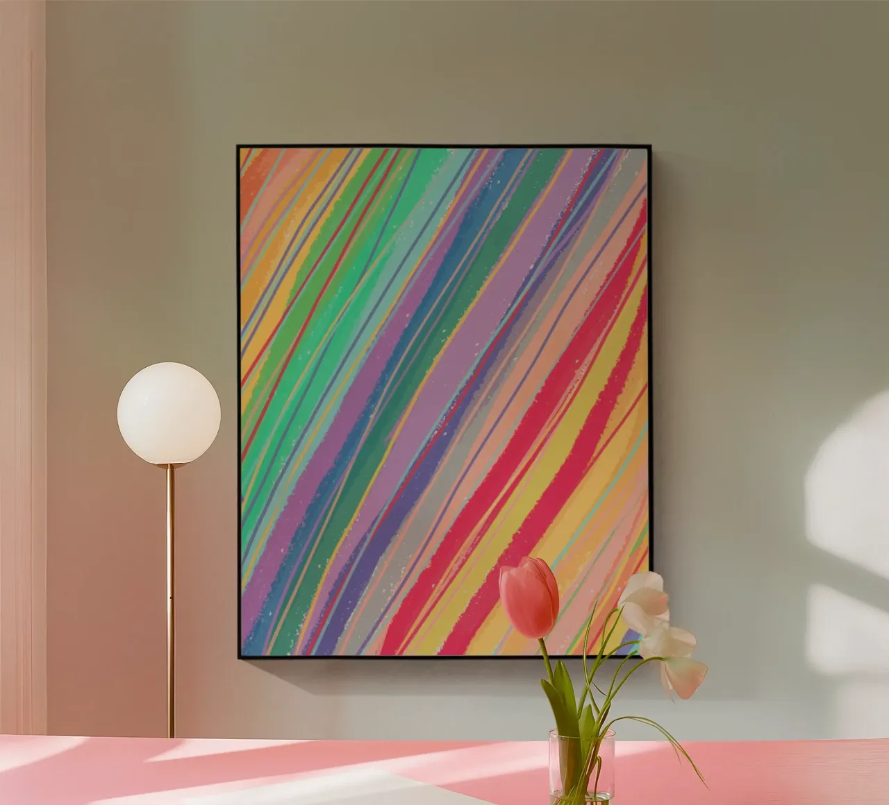 Rayas arco iris metacrilato de Little Dean