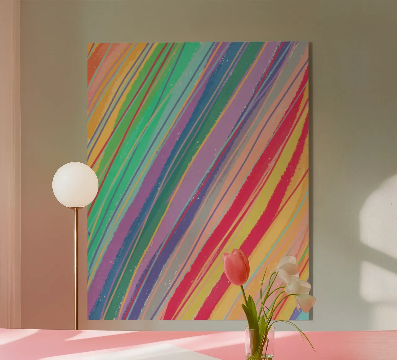 Rayas arco iris metacrilato de Little Dean