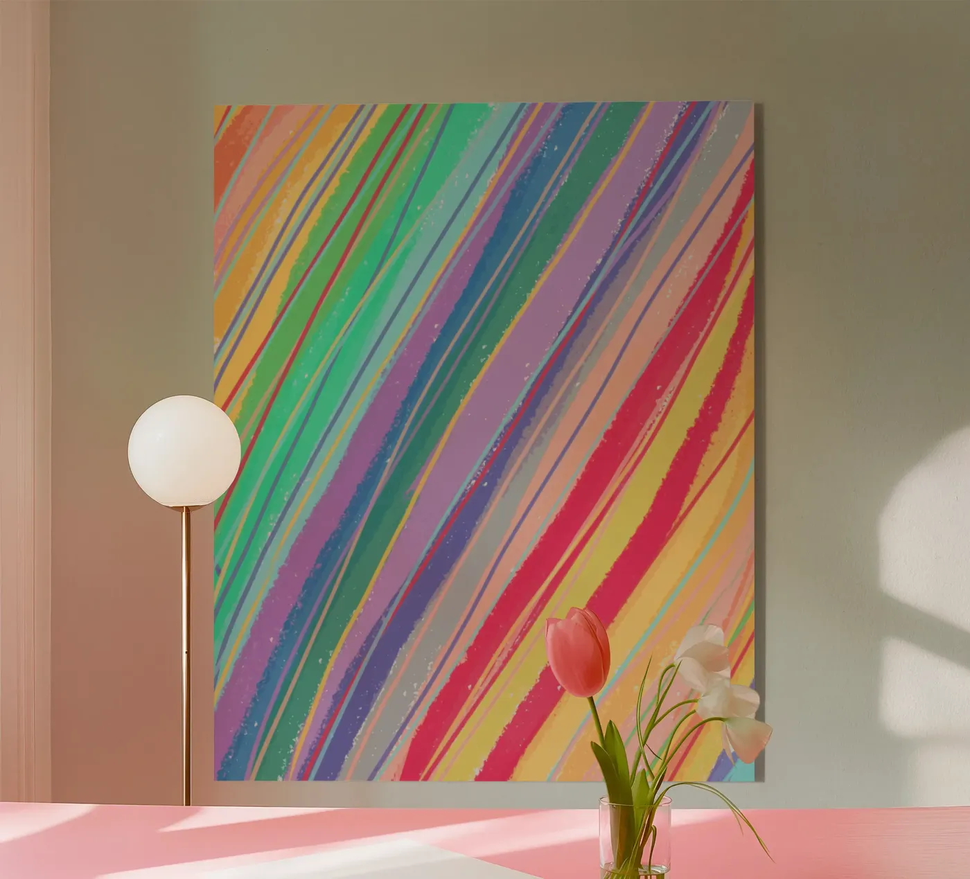 Rainbow stripe plexiglass da Little Dean