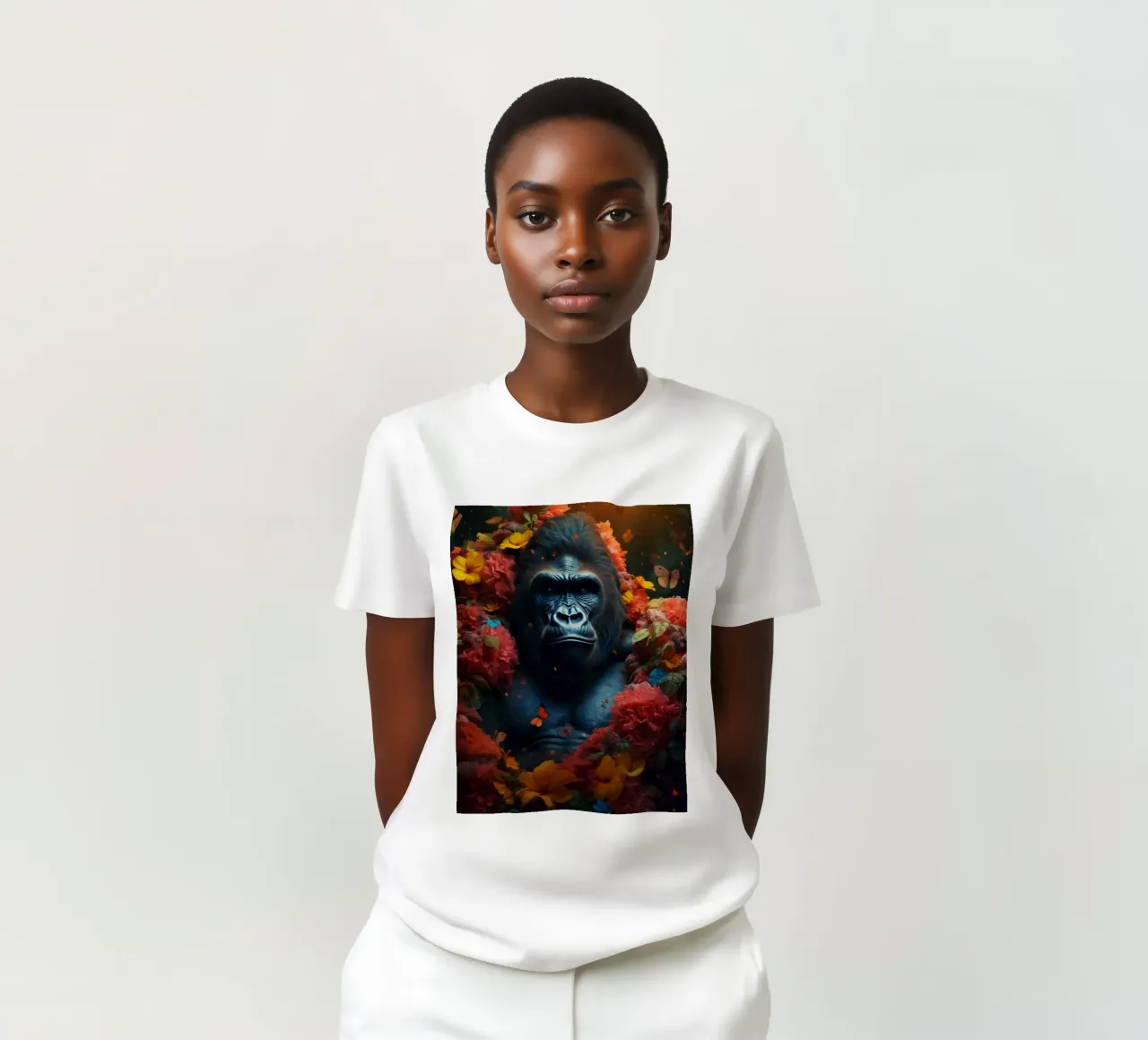 Fiori di gorilla t-shirt da Mateo