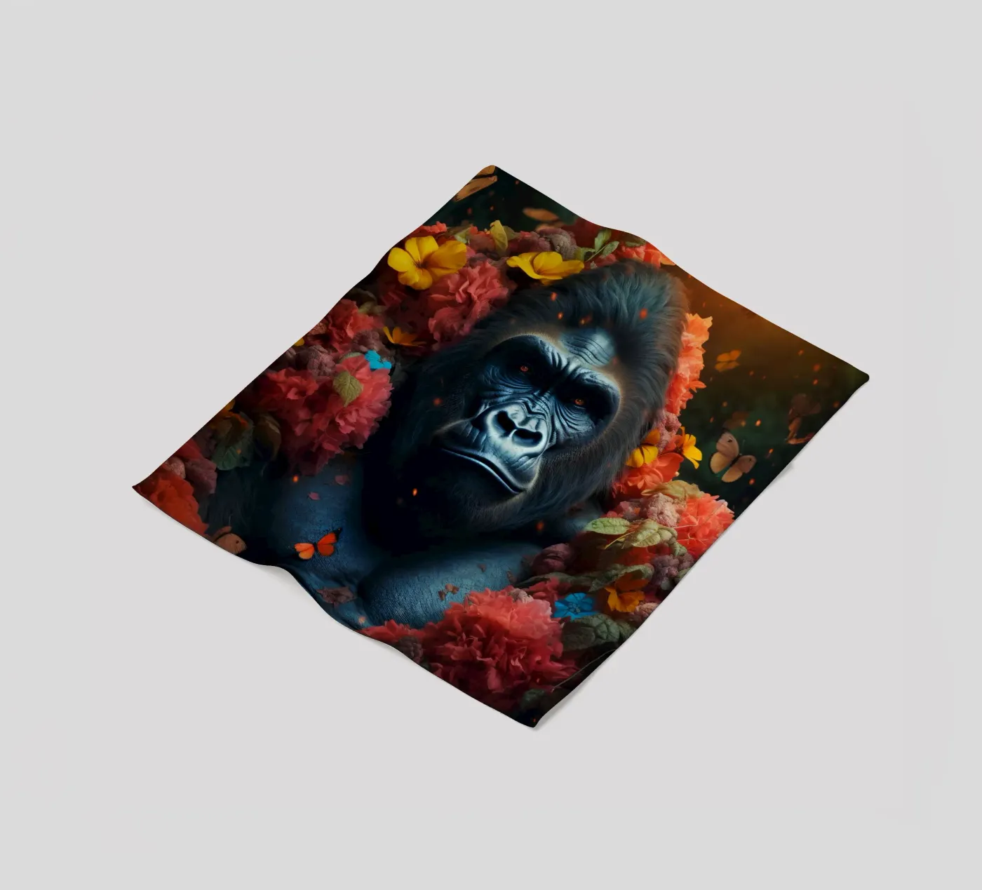 Gorilla-Blumen Fleecedecke von Mateo