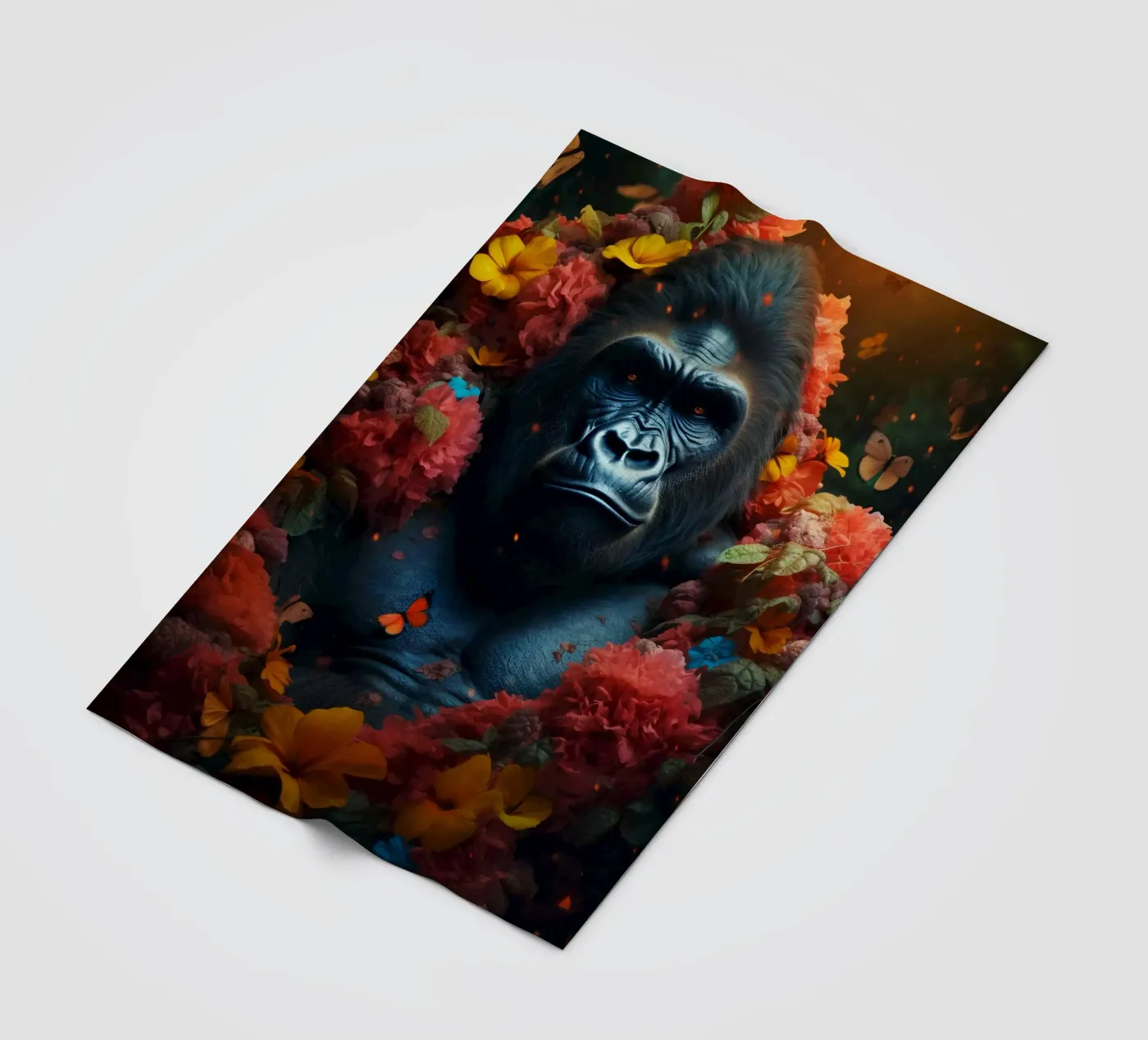 Gorilla-Blumen Fleecedecke von Mateo