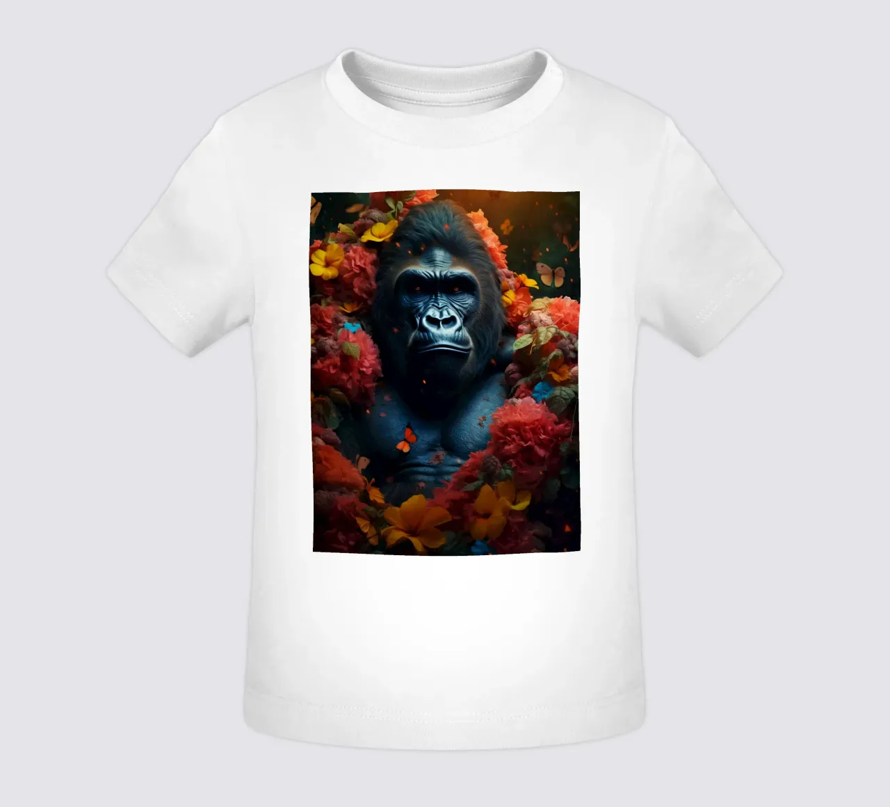 Fiori di gorilla maglietta neonato da Mateo