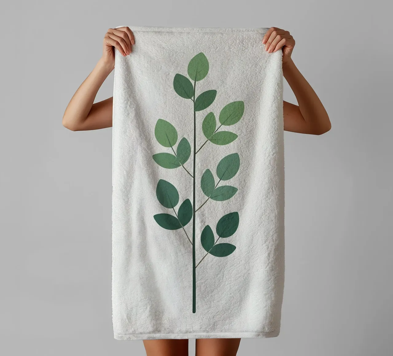 Minimalist Single Stem towel by Botanical Gallery