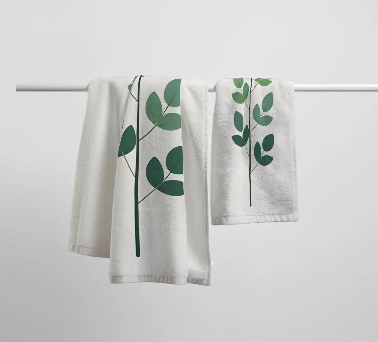 Minimalist Single Stem towel by Botanical Gallery