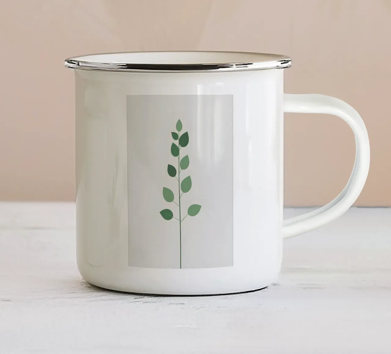 Singolo stelo minimalista tazza in smalto da Botanical Gallery