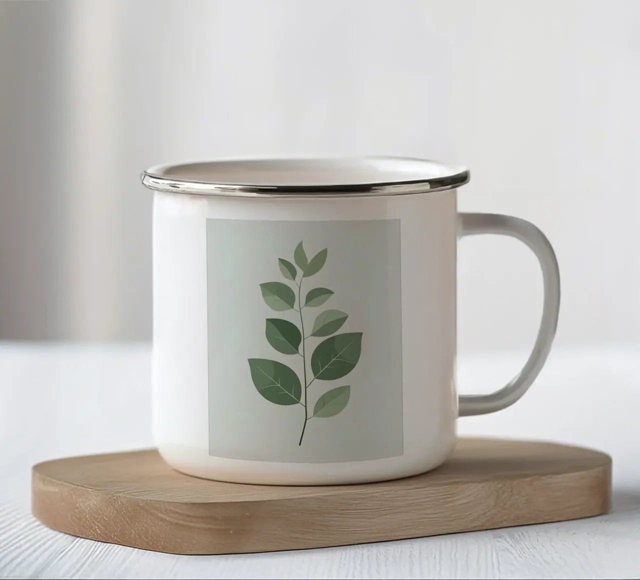 Singolo stelo minimalista tazza in smalto da Botanical Gallery
