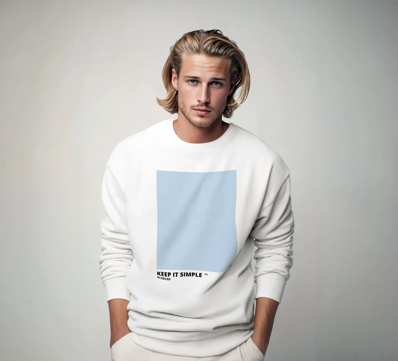 Keep it Simple - Light Blue Color felpa da Magnific