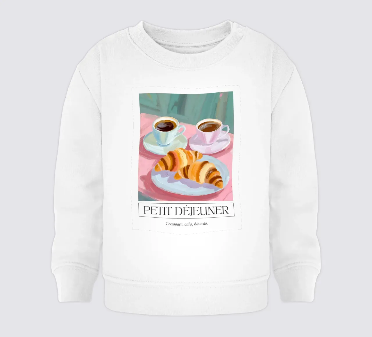 Colazione - Croissant, caffè, relax felpa neonato da rosalia shop