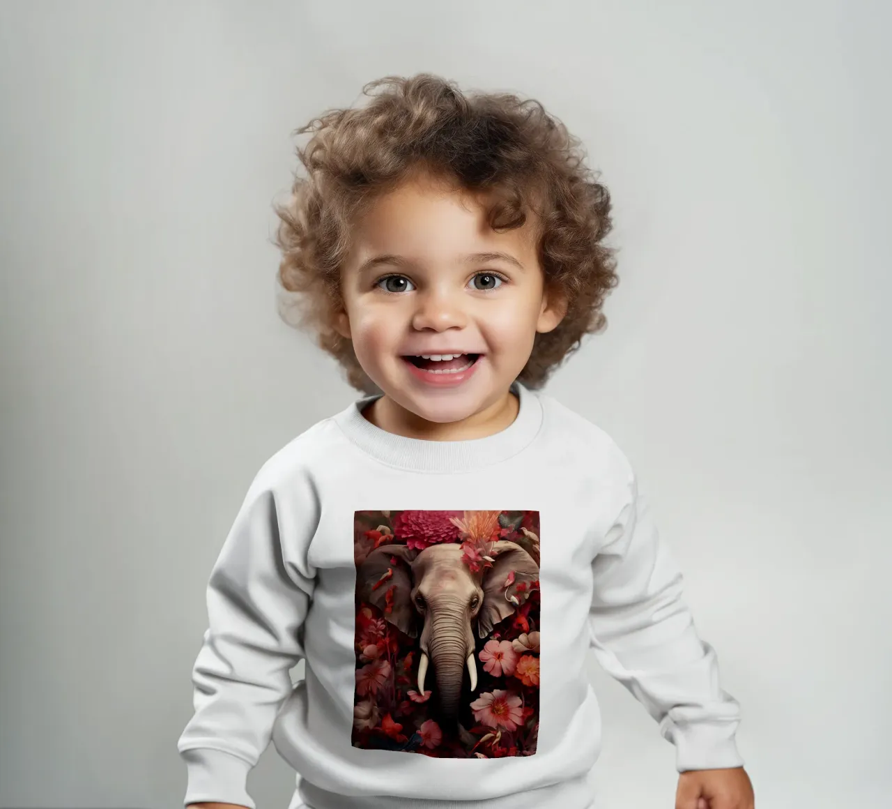 Fiori di elefante felpa neonato da Mateo