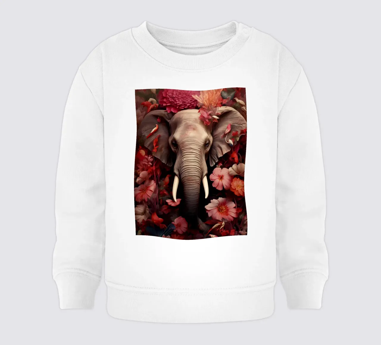 Fiori di elefante felpa neonato da Mateo