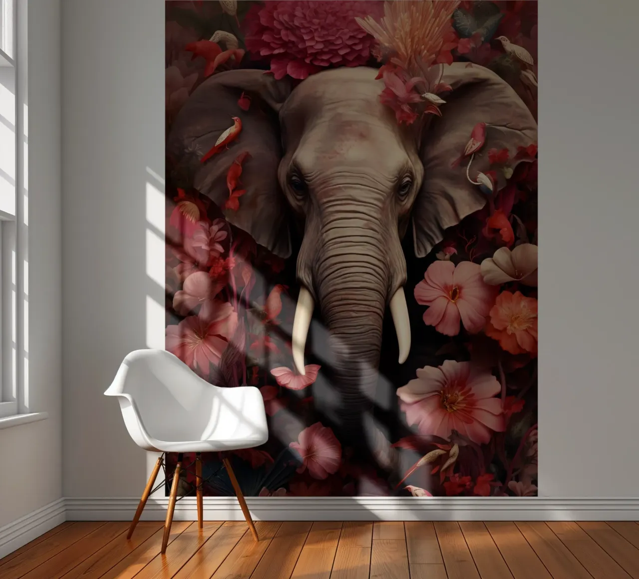 Elephant Flowers photo wallpaper by Mateo