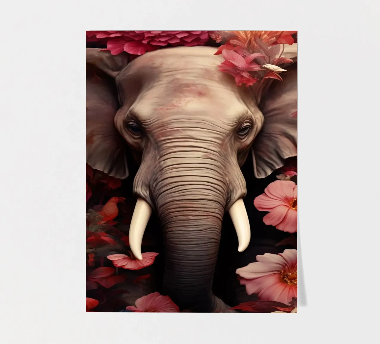 Elephant Flowers sticker sheet by Mateo