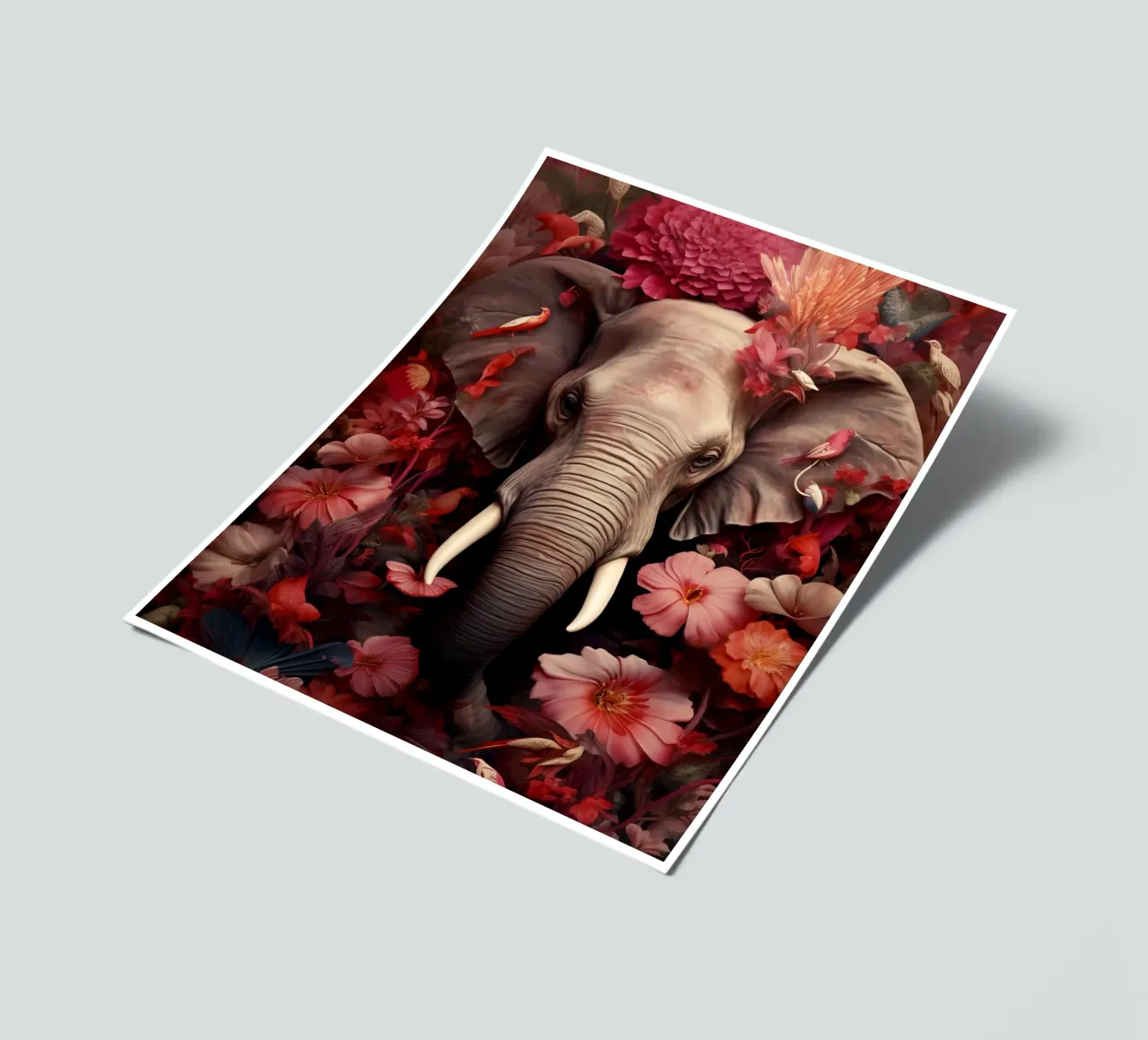 Elephant Flowers sticker sheet by Mateo