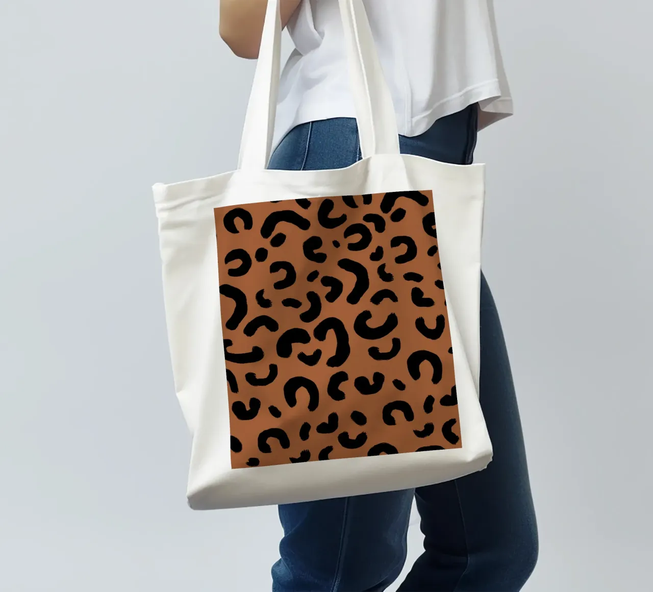 Leo Pattern borsa in juta da Studio ROSAGRAU