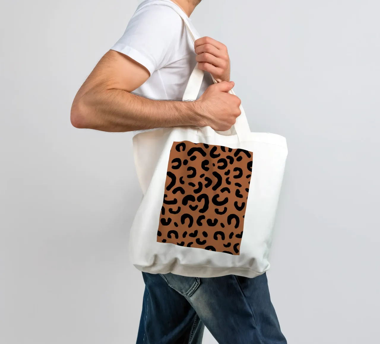 Leo Pattern borsa in juta da Studio ROSAGRAU