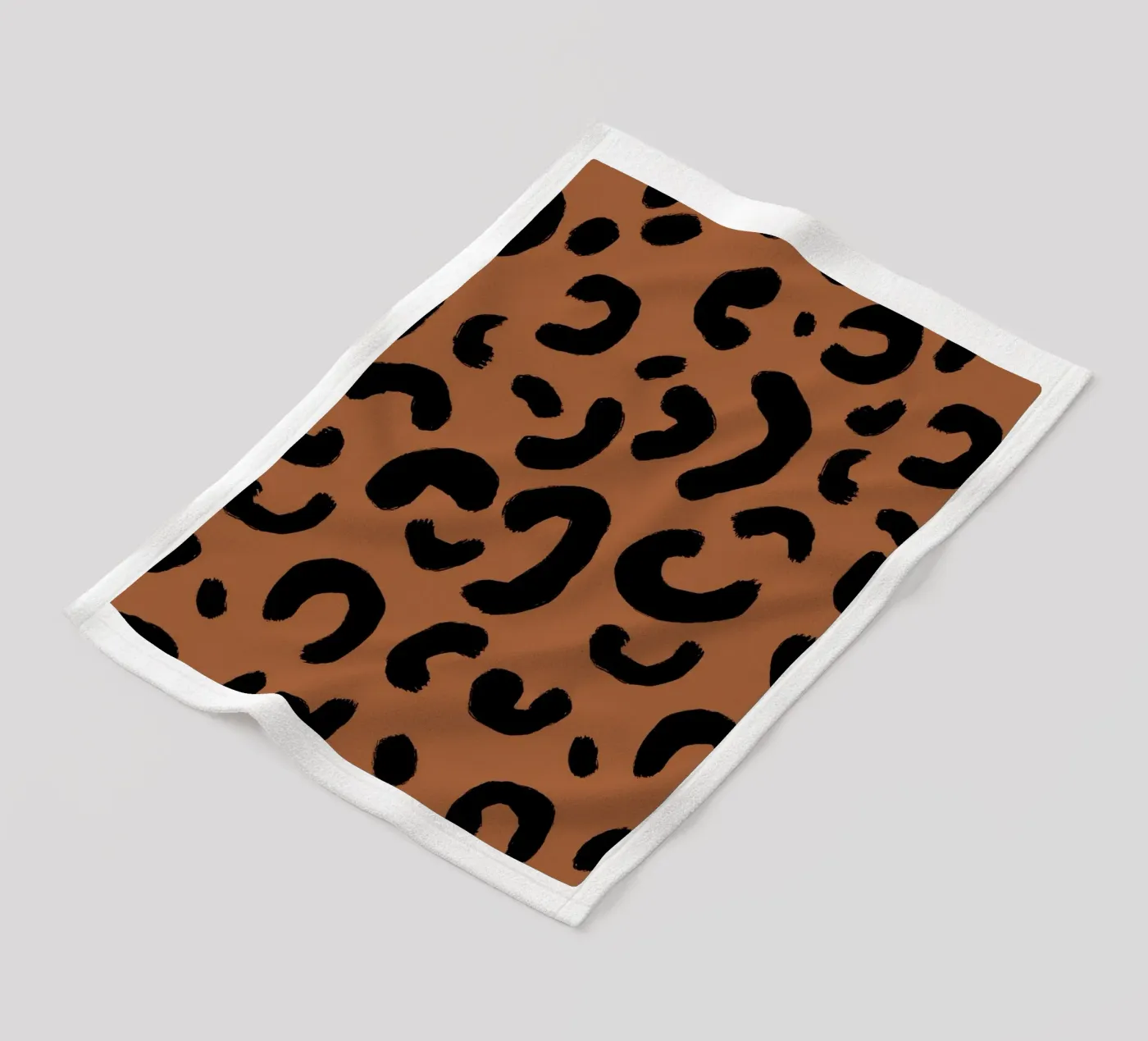 Leo Pattern fleece blanket by Studio ROSAGRAU