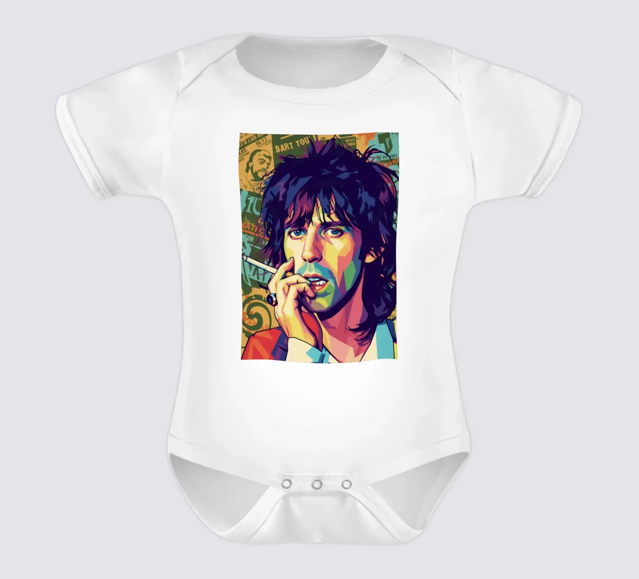 Keith Richards - Rolling Stones body neonato maniche corte da Hantamrata