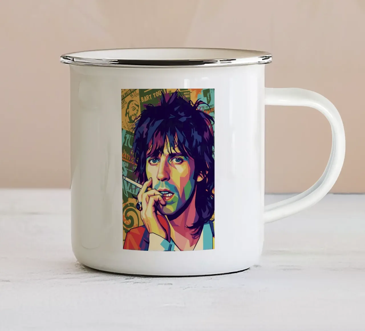 Keith Richards - Rolling Stones tazza in smalto da Hantamrata