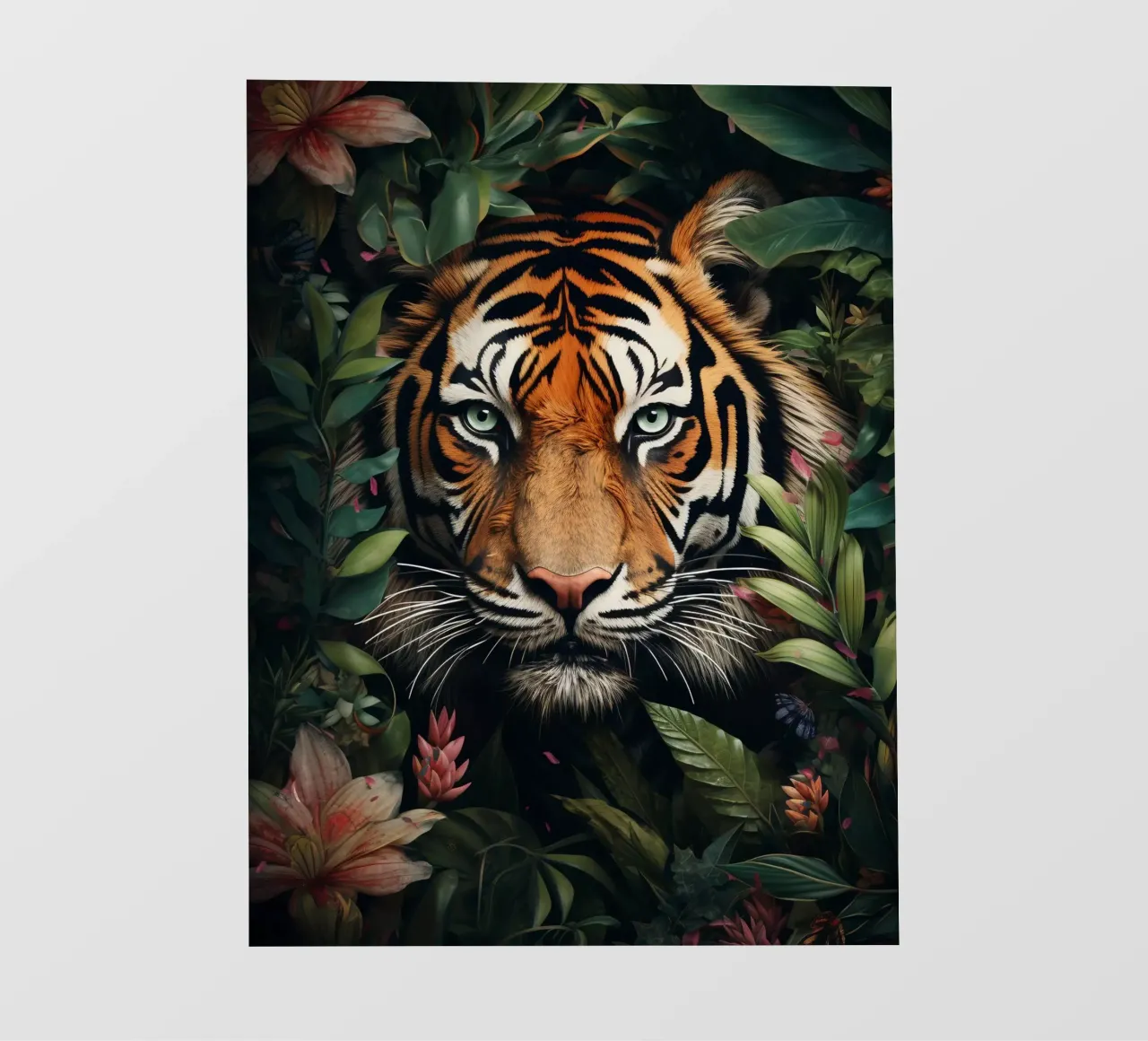 Tiger Flowers Leaves backlit film by Mateo