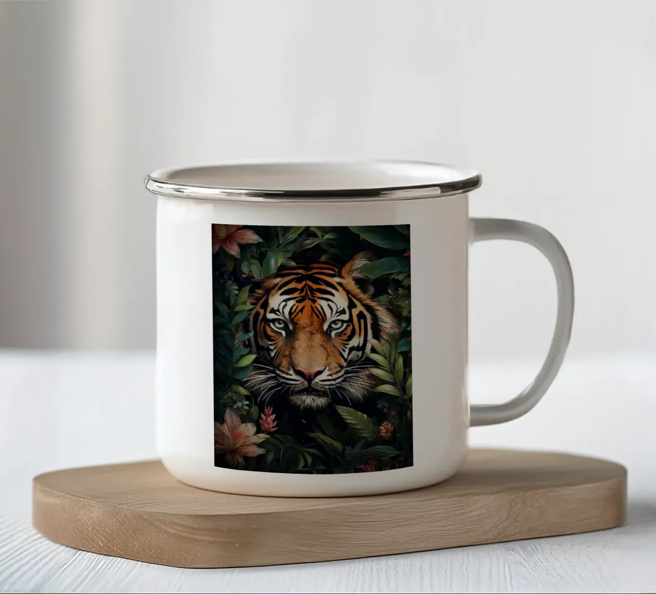 Fiori di tigre Foglie tazza in smalto da Mateo