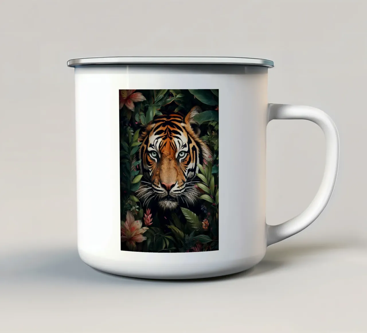 Fiori di tigre Foglie tazza in smalto da Mateo