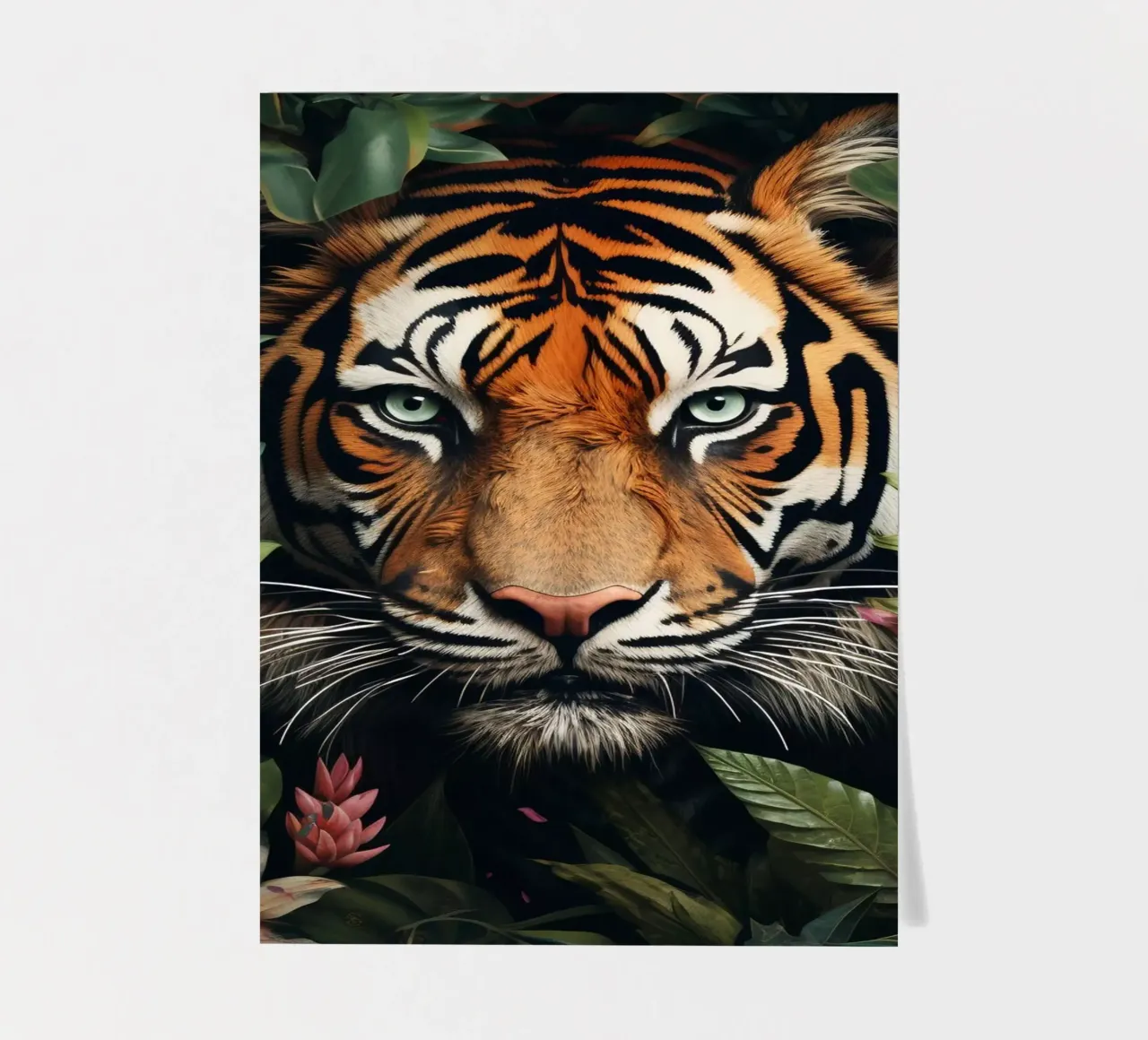 Tiger Flowers Leaves sticker sheet by Mateo