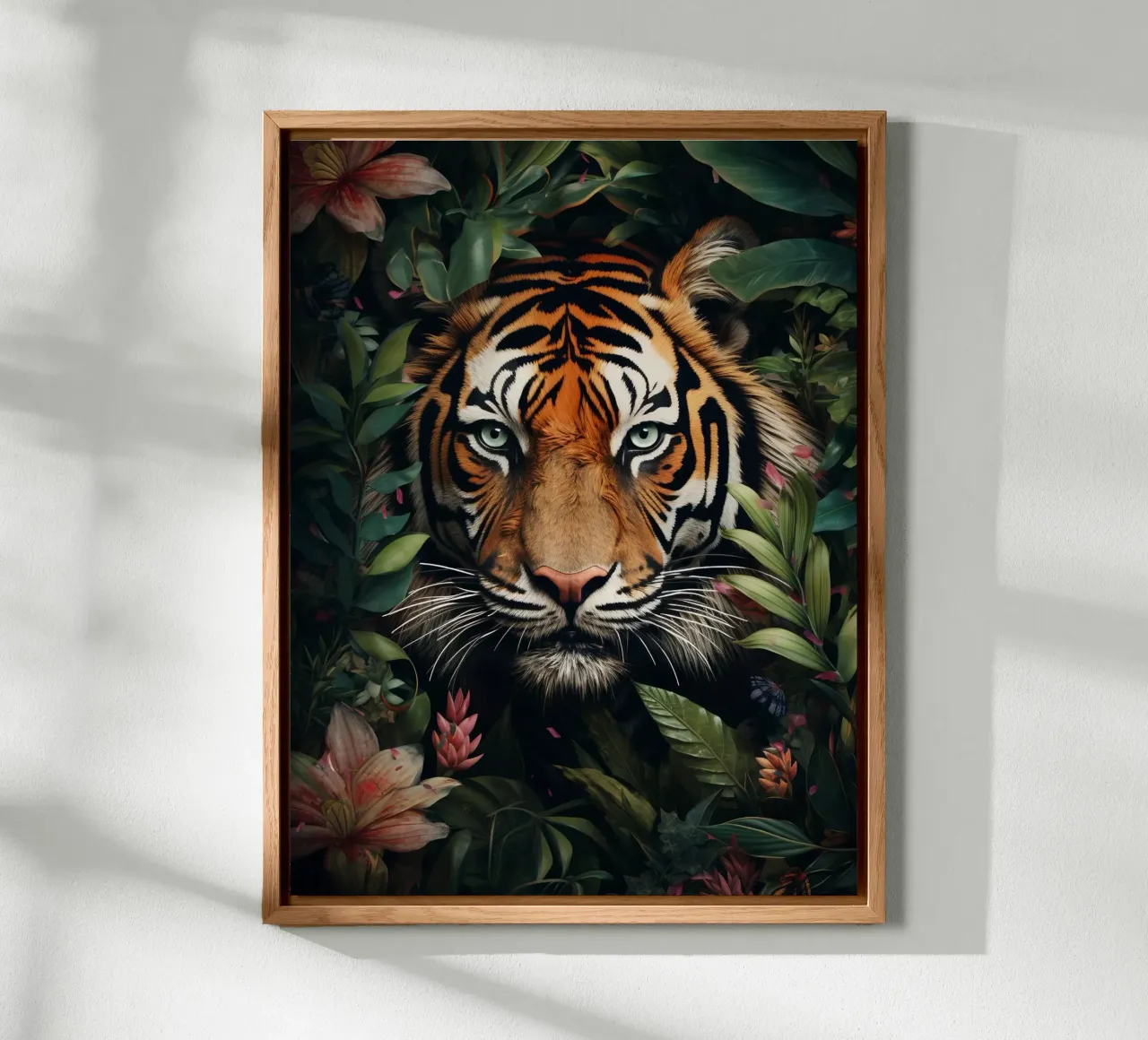 Tiger Flowers Leaves forex plate by Mateo