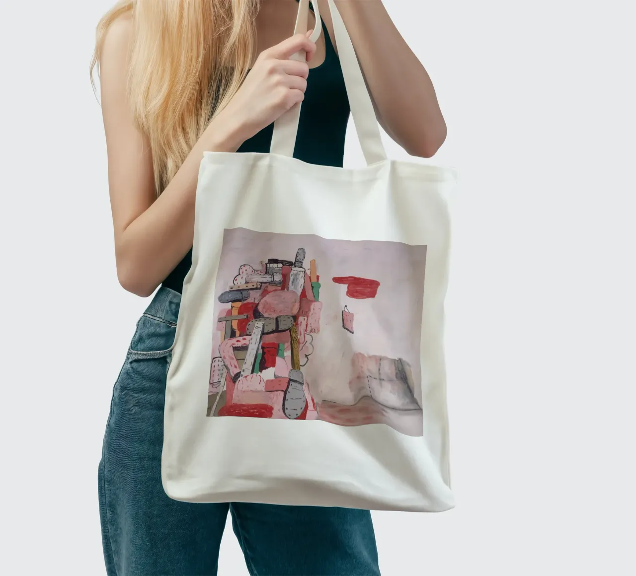 Torre Philip Guston borsa in juta da Riley Art Studio