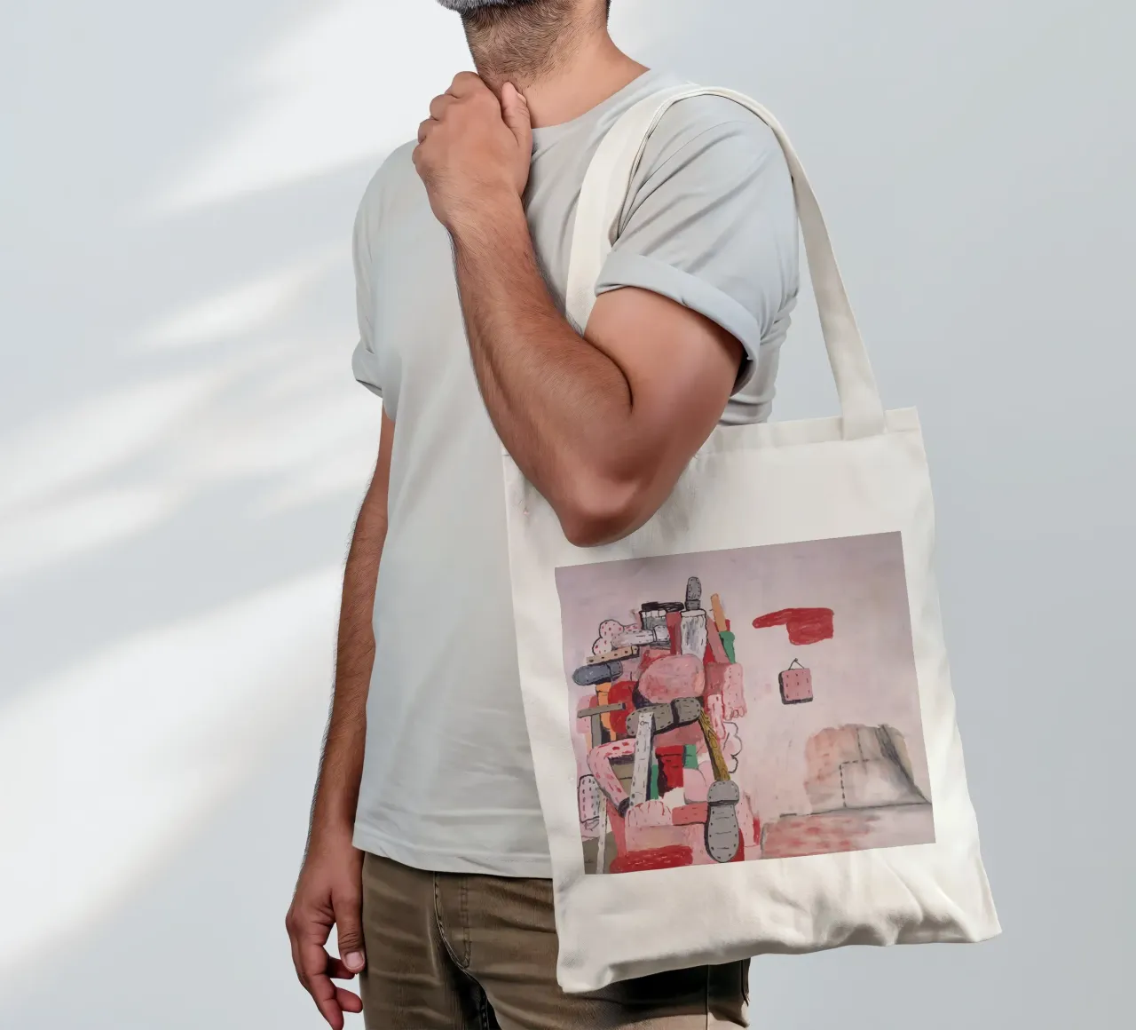 Torre Philip Guston borsa in juta da Riley Art Studio