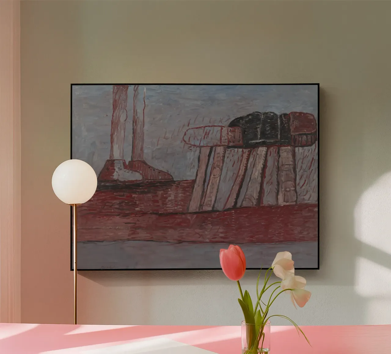 Philip Guston Livello inferiore plexiglass da Riley Art Studio