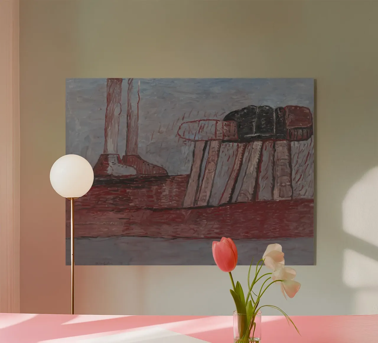 Philip Guston Livello inferiore plexiglass da Riley Art Studio