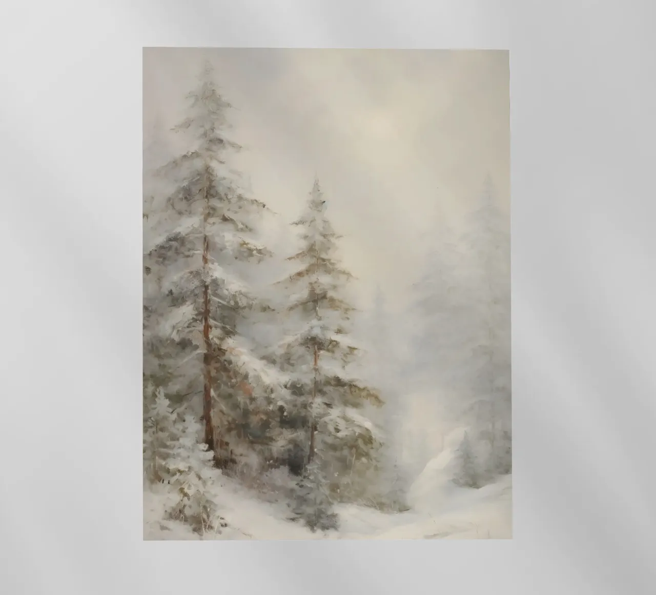 Foresta invernale - Abeti innevati nella nebbia pellicola backlit da Studio Vibe